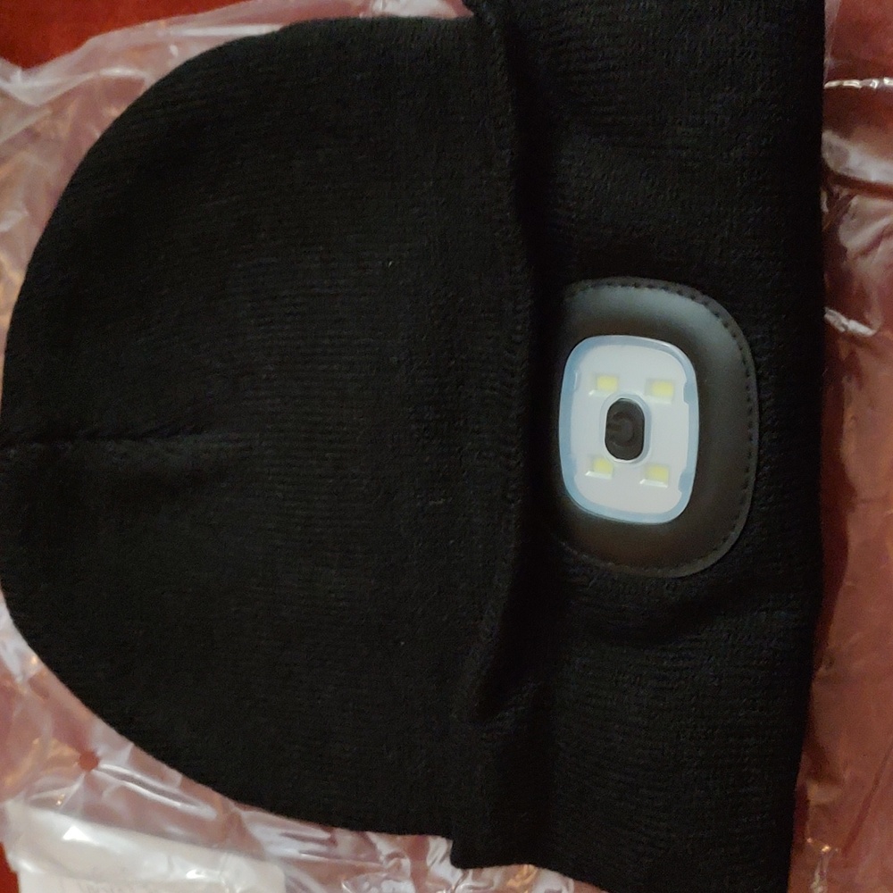 Lighted  Hat Toboggan Black
